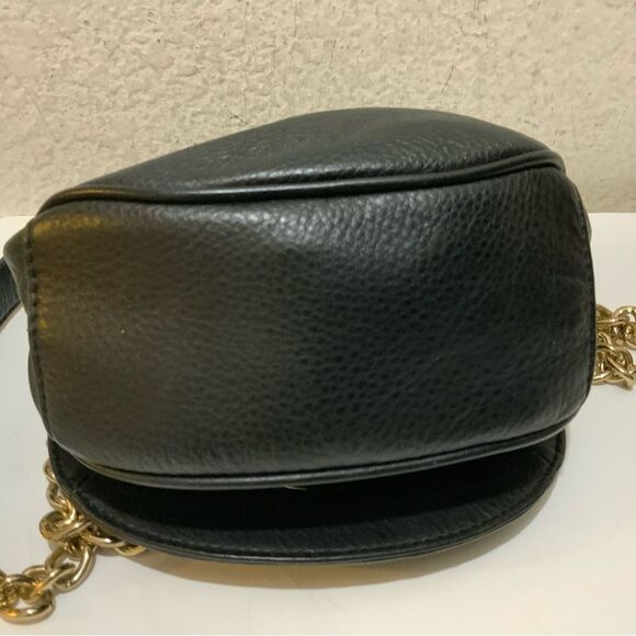 Emma Fox Leather crossbody bag gold chain strap accent - Picture 6 of 9